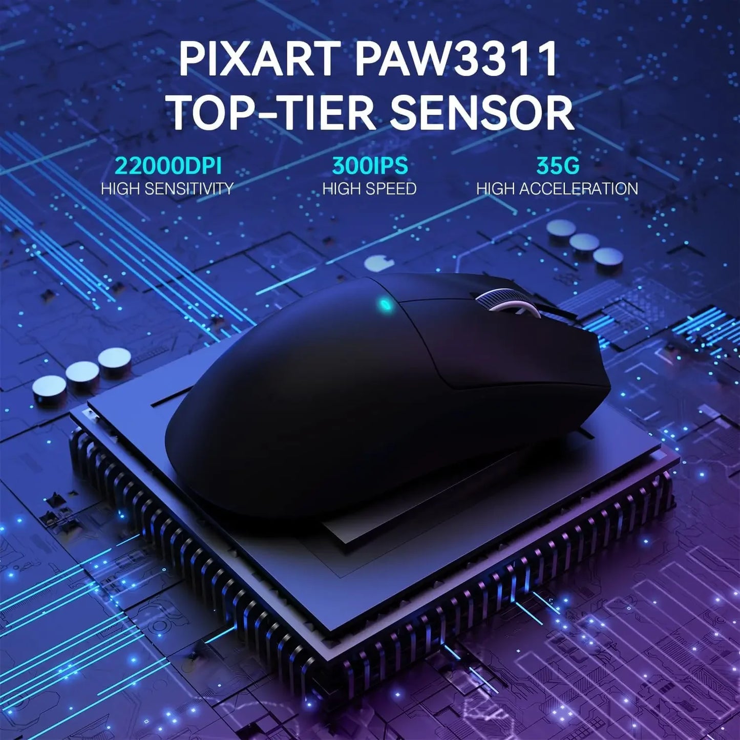 ATTACK SHARK X11 Lightweight Three-mode Wireless Gaming Mouse with RGB Charging Dock Optical Sensor PAW3311 22K DPI PC/Mac