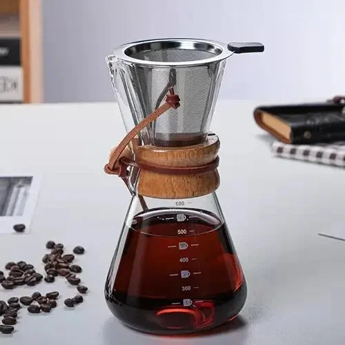 1Pcs Hand Brewed Coffee Sharing Pot Filter Screen Glass Cup Set Drip Small Household Jar