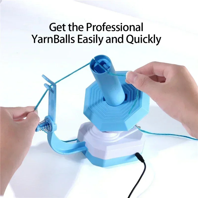 Electric Yarn Machine Yarn Winder Cotton Yarn Thread Balls Dispenser Roller Cake Winder for Crocheters Knitters Crocheting
