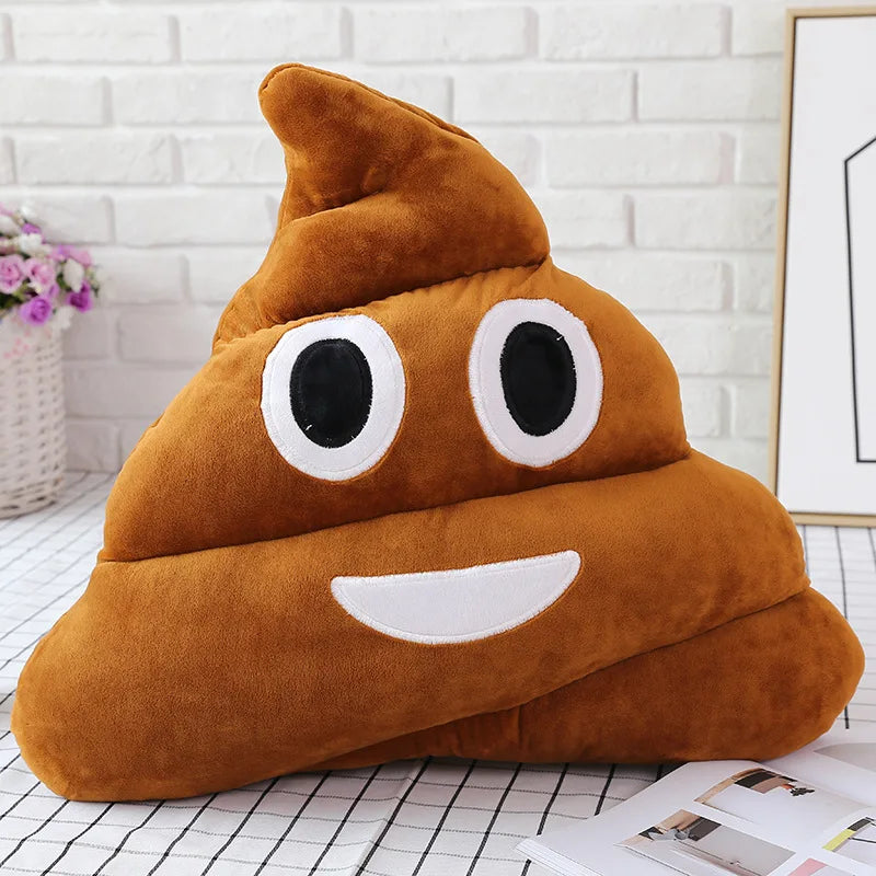 Poop emoji pillow