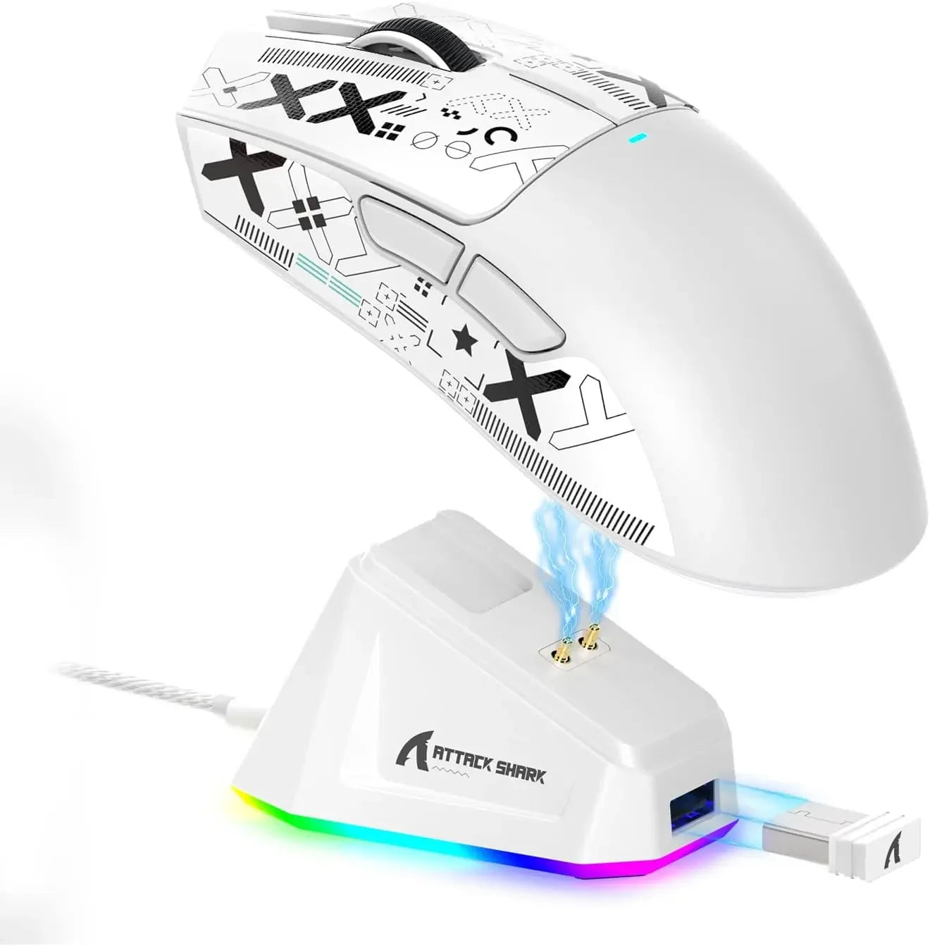 ATTACK SHARK X11 Lightweight Three-mode Wireless Gaming Mouse with RGB Charging Dock Optical Sensor PAW3311 22K DPI PC/Mac