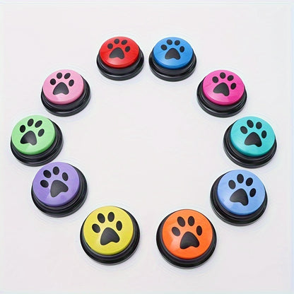 Paw Print Dog Training Buttons - 4, 8, 10 Pcs