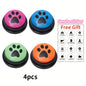 Paw Print Dog Training Buttons - 4, 8, 10 Pcs