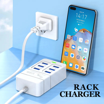 6 IN 1 USB Charger 35W PD Type C Fast Charge Charger Wall Phone Adapter Quick Charger 3.0 USB Hub EU US Plug USB Type C Charger