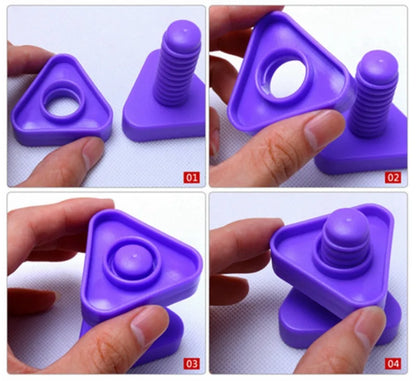 5 Set Screw Building Blocks Nut Shape Match Puzzle Toys For Children Infant Montessori Shape Color Recognize Educational Toys