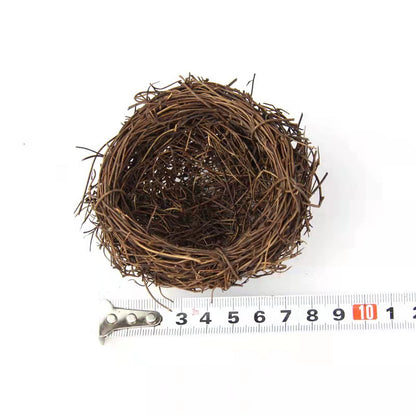 Bird Nest Rattan Artificial Easter Props Bird Nest