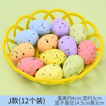 Easter Foam Carrot Toy Small Ornaments Colorful Eggs