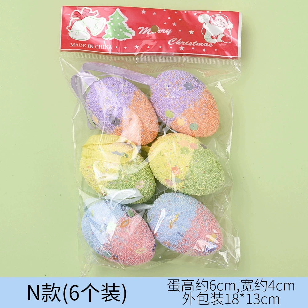 Easter Foam Carrot Toy Small Ornaments Colorful Eggs