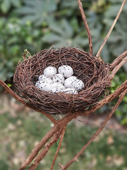 Bird Nest Rattan Artificial Easter Props Bird Nest