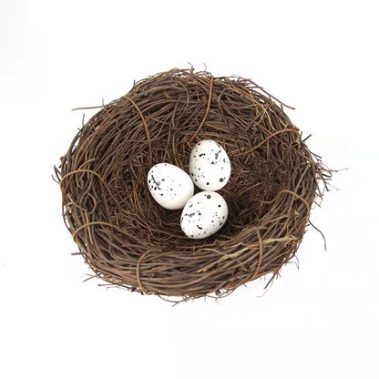 Bird Nest Rattan Artificial Easter Props Bird Nest
