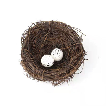 Bird Nest Rattan Artificial Easter Props Bird Nest