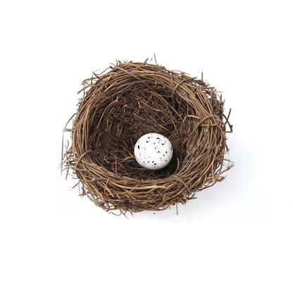 Bird Nest Rattan Artificial Easter Props Bird Nest