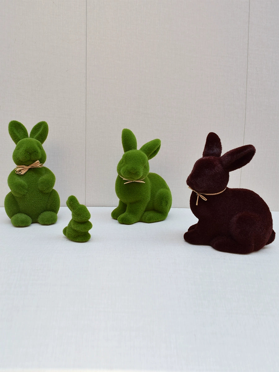 Short Velvet Moss Living Room Small Ornaments Easter Bunny
