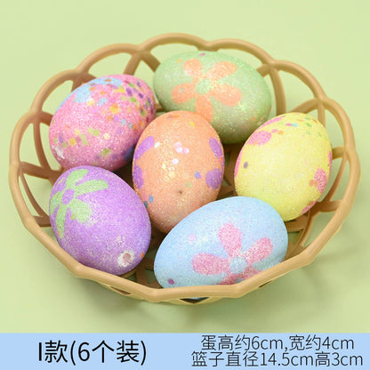 Easter Foam Carrot Toy Small Ornaments Colorful Eggs