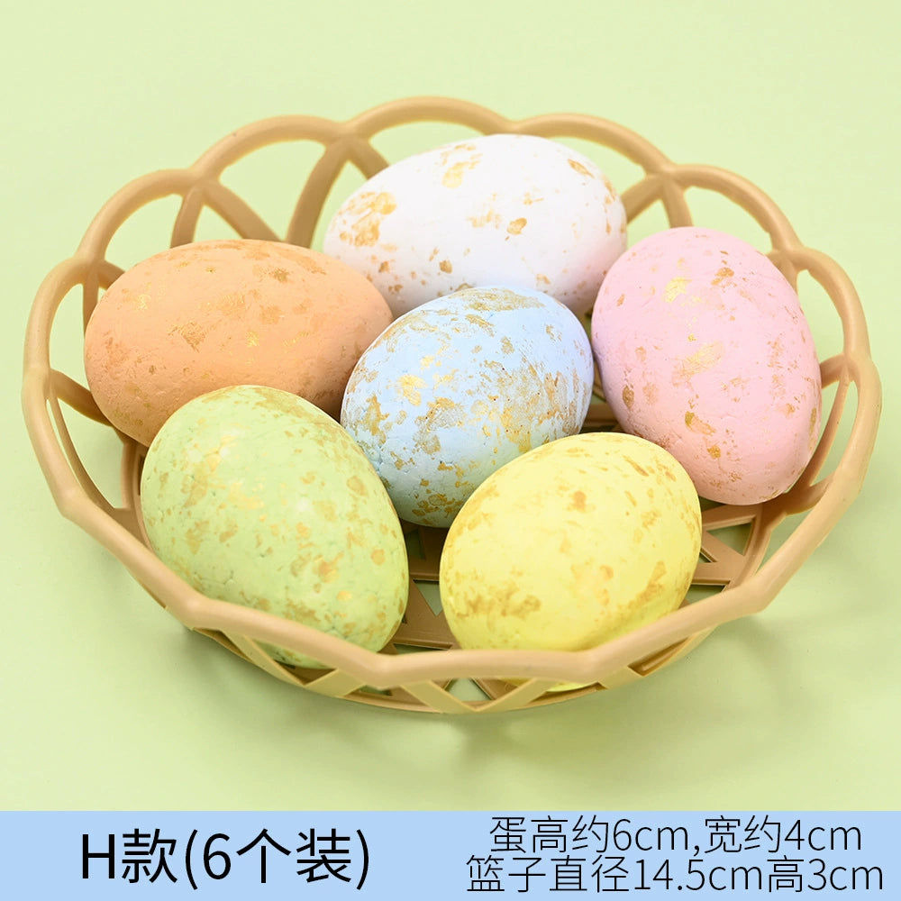 Easter Foam Carrot Toy Small Ornaments Colorful Eggs