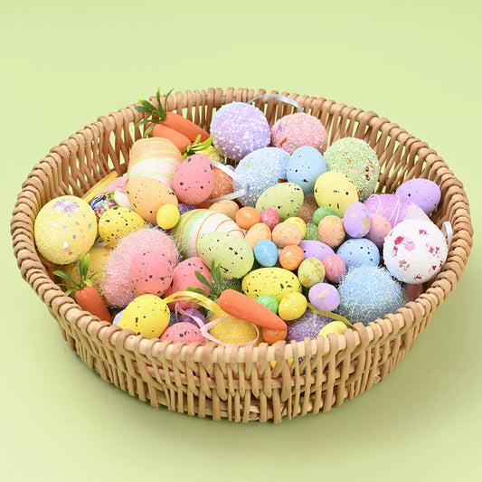 Easter Foam Carrot Toy Small Ornaments Colorful Eggs