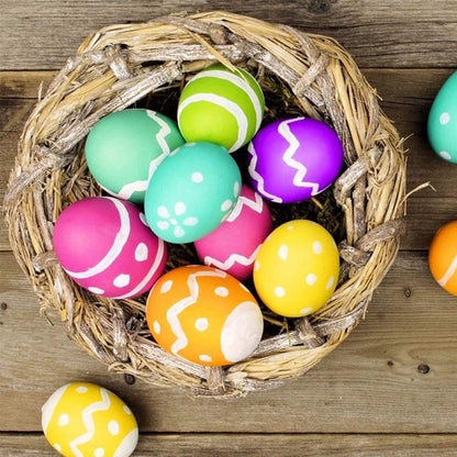 Blank Wood Egg DIY Hand-Painted Painted Graffiti Easter Egg Log Solid Wood Kindergarten Hand-Painted Egg