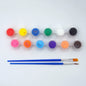 Blank Wood Egg DIY Hand-Painted Painted Graffiti Easter Egg Log Solid Wood Kindergarten Hand-Painted Egg