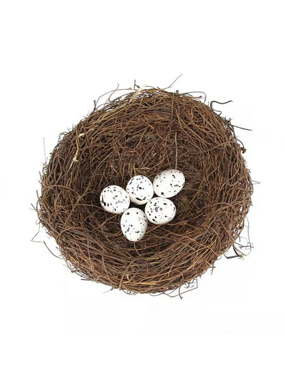 Bird Nest Rattan Artificial Easter Props Bird Nest