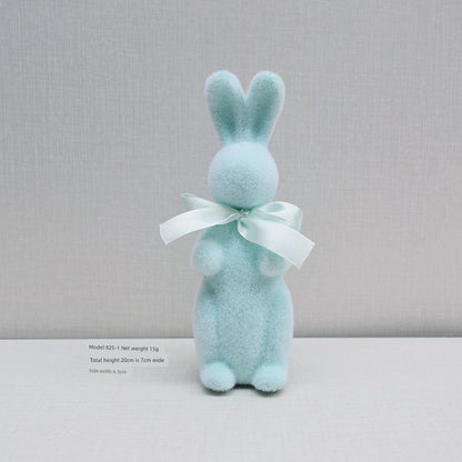 Short Velvet Moss Living Room Small Ornaments Easter Bunny