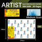 BAOHONG 20pcs 100% Cotton Artist Watercolor Drawing Paper