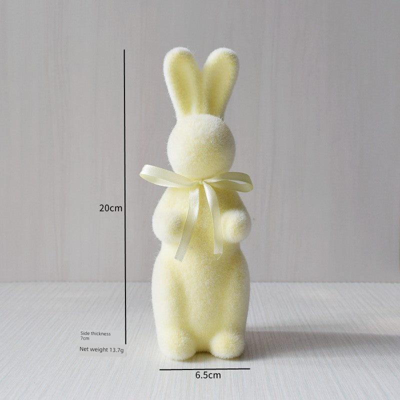 Short Velvet Moss Living Room Small Ornaments Easter Bunny
