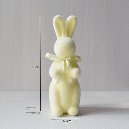 Short Velvet Moss Living Room Small Ornaments Easter Bunny
