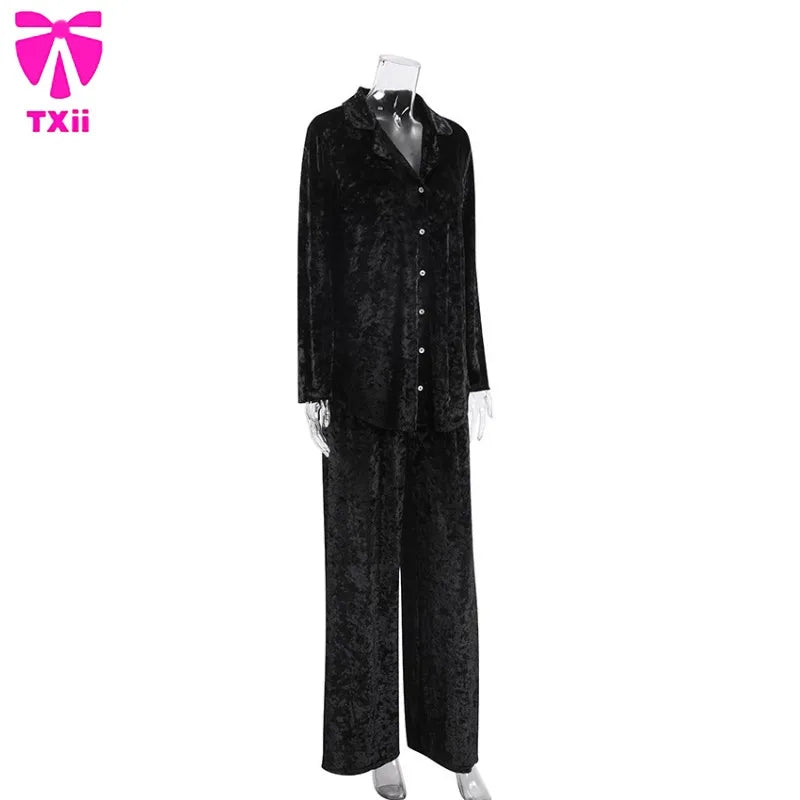 Velvet Women's Pajamas Two Piece Set