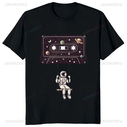 Vintage Cassette Tape Pencil Printed T-Shirt