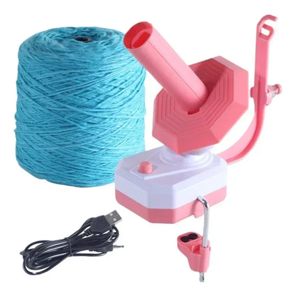 Electric Yarn Machine Yarn Winder Cotton Yarn Thread Balls Dispenser Roller Cake Winder for Crocheters Knitters Crocheting