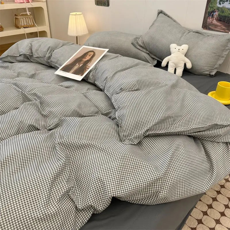 Grid Duvet Cover Set