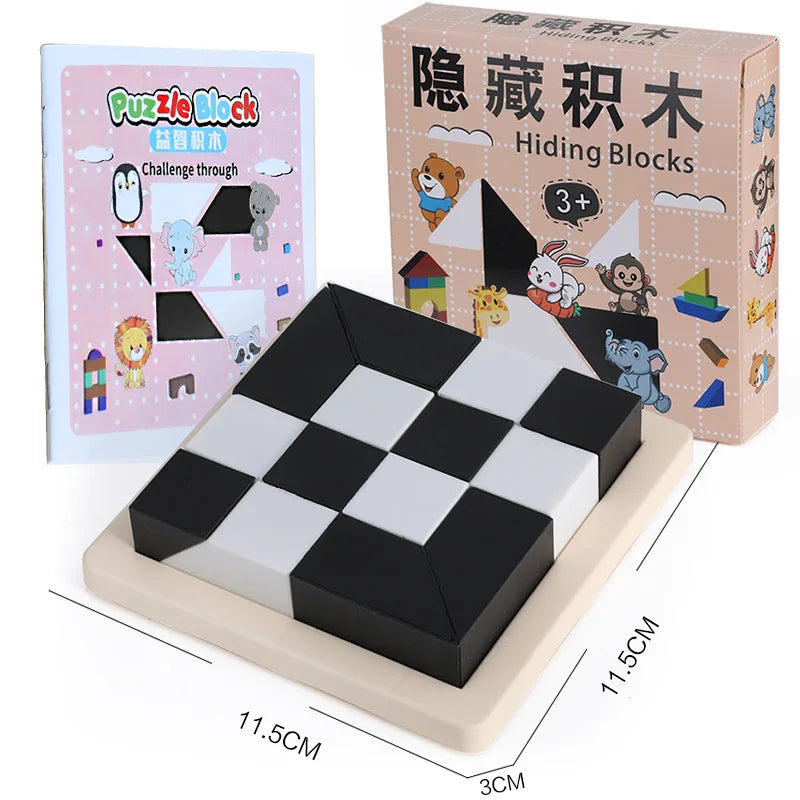 Board game Puzzle Hidden Building Blocks Toys Cultivate Children's Spatial Thinking Imagination Ability Parent-Child Interact