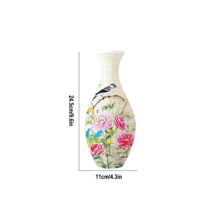 3D Puzzle Vase Building Blocks Unique Flower Vase Curved Puzzle Pieces House Warming Gift for Flower Arrangements Home Christmas
