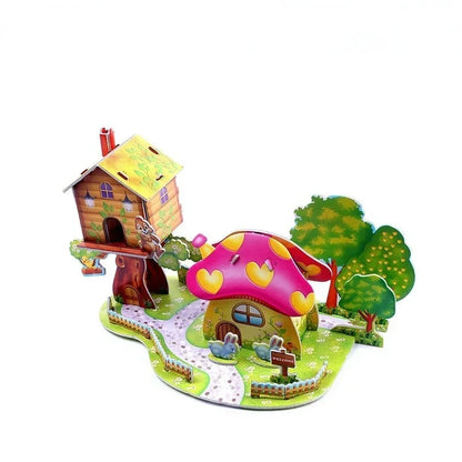 Custom Puzzle Photo Cartoon Castle Princess House 3d Puzzle Jigsaw Learning Educational Toys For Children Personalized Gift Toys
