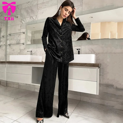 Velvet Women's Pajamas Two Piece Set