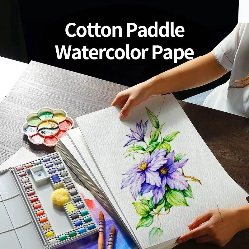 BAOHONG 20pcs 100% Cotton Artist Watercolor Drawing Paper