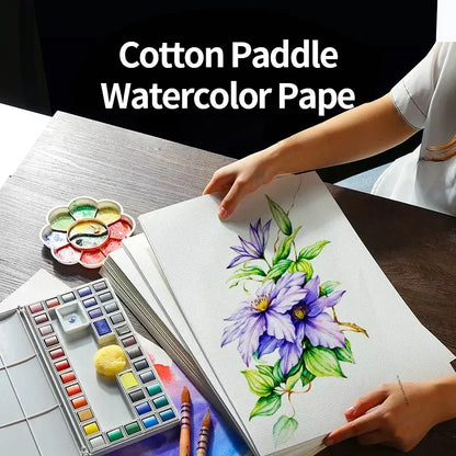 BAOHONG 20pcs 100% Cotton Artist Watercolor Drawing Paper
