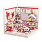 Super town store puzzle building block assembly toy model DIY cottage house model playing house girl