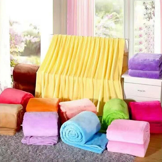 Soft Warm Blankets For Beds Winter Warm Coral Velvet Solid Sofa Cover Bedspread Winter Plaid Blankets Winter Sheet Bedspread