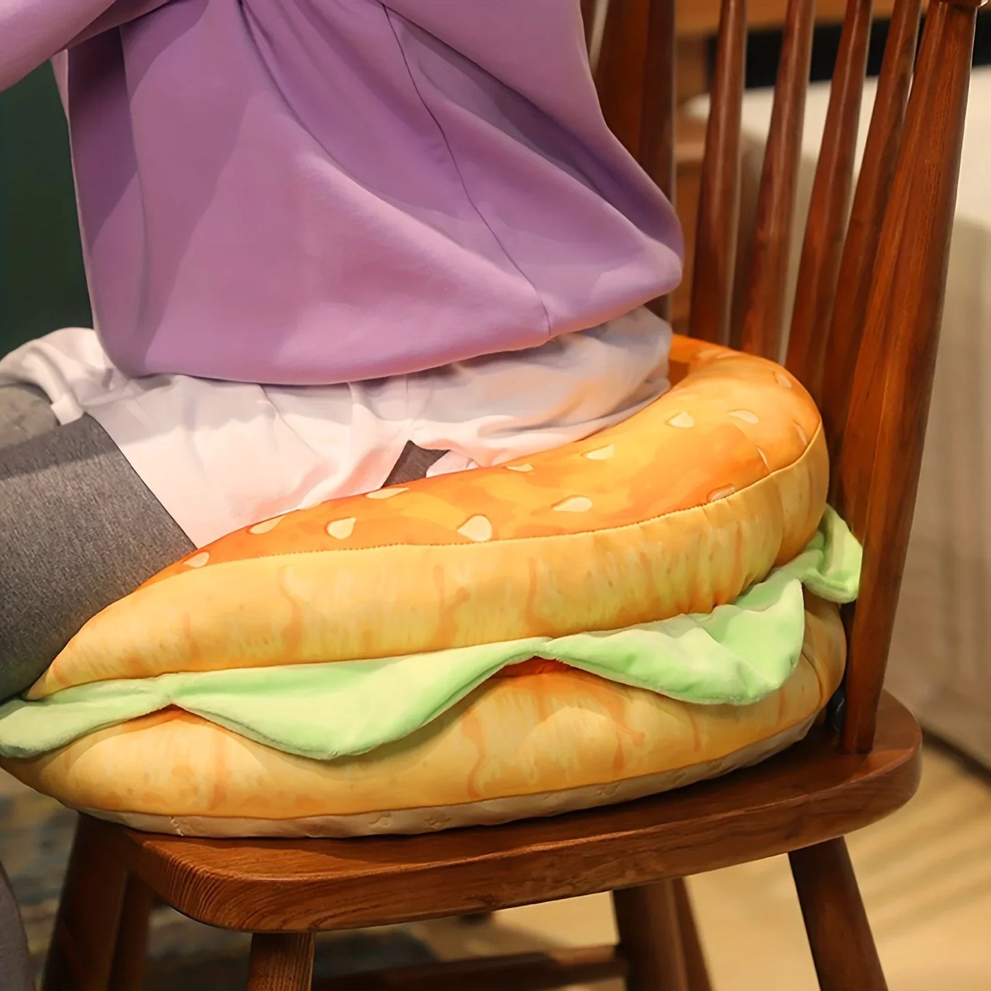 Realistic Burger Pillow