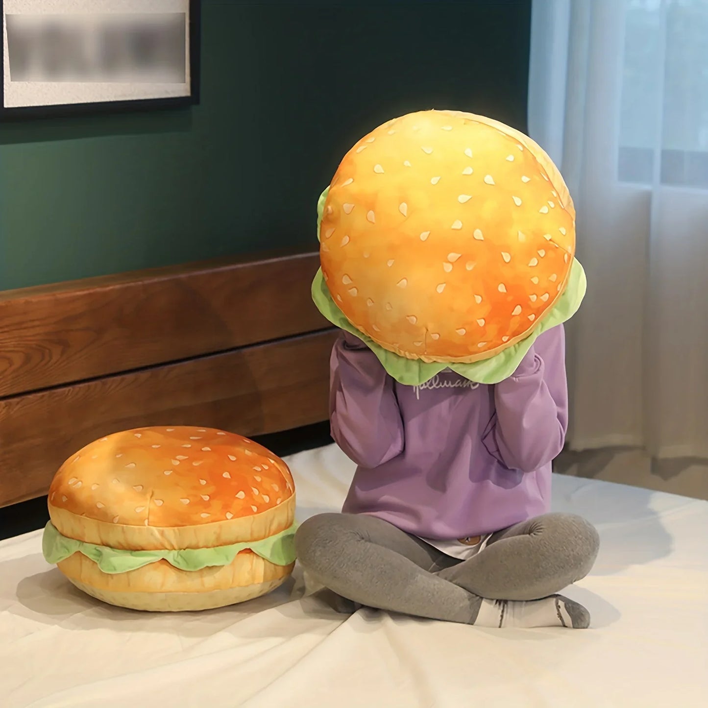 Realistic Burger Pillow