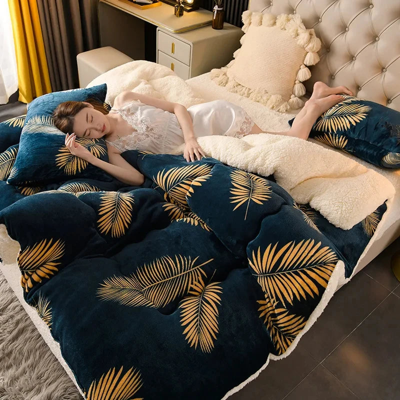 Winter Bedding Thick Quilt Blanket