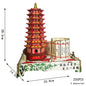 3D Wooden Tower Puzzles Chinese Architecture Pagoda Temple Pavilion DIY Building Model Wood Jigsaw Toys For Children Kids Gift