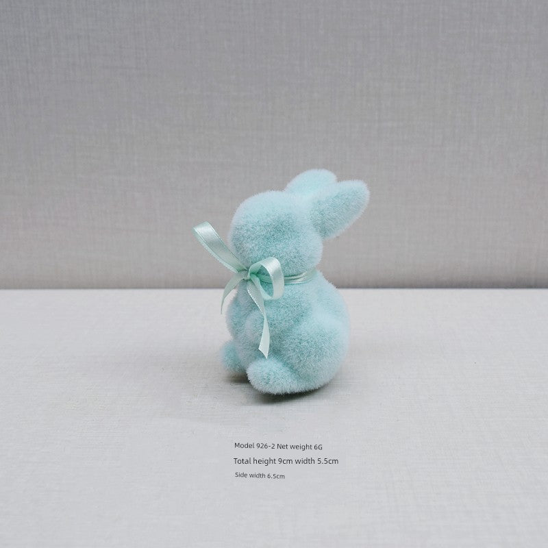 Short Velvet Moss Living Room Small Ornaments Easter Bunny