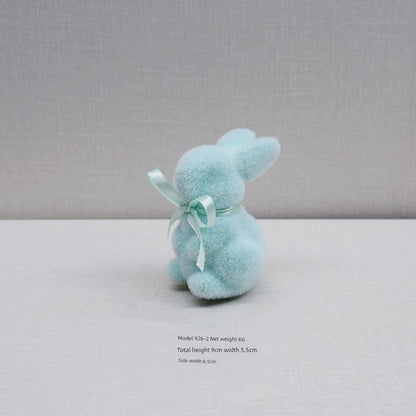 Short Velvet Moss Living Room Small Ornaments Easter Bunny