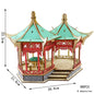 3D Wooden Tower Puzzles Chinese Architecture Pagoda Temple Pavilion DIY Building Model Wood Jigsaw Toys For Children Kids Gift
