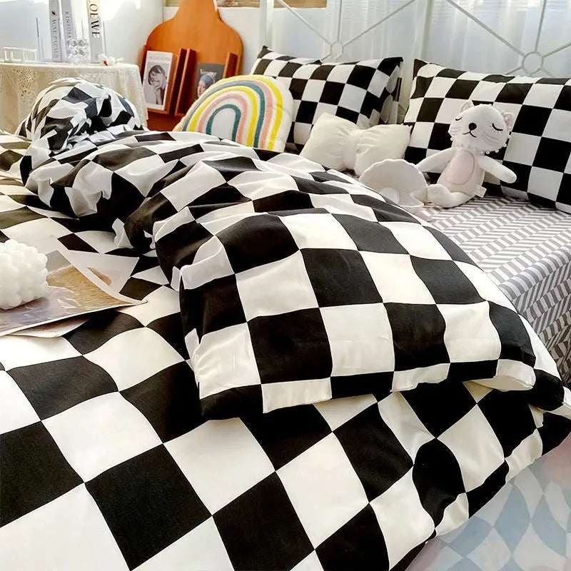 Grid Duvet Cover Set