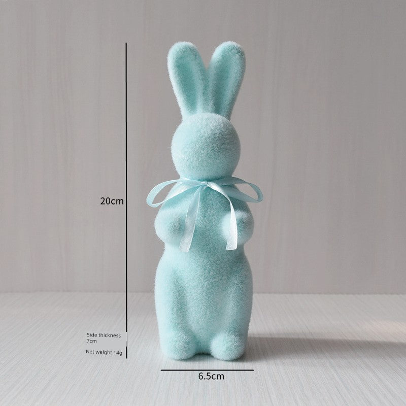 Short Velvet Moss Living Room Small Ornaments Easter Bunny