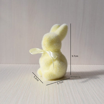 Short Velvet Moss Living Room Small Ornaments Easter Bunny
