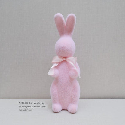 Short Velvet Moss Living Room Small Ornaments Easter Bunny